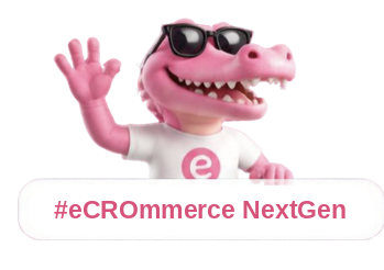 Mascotte #eCROmmerce NextGen, un petit crocodile rose